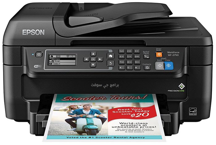  Epson WF-2750 All-in-One Wireless Color Printer with Scanner, Copier & Fax 