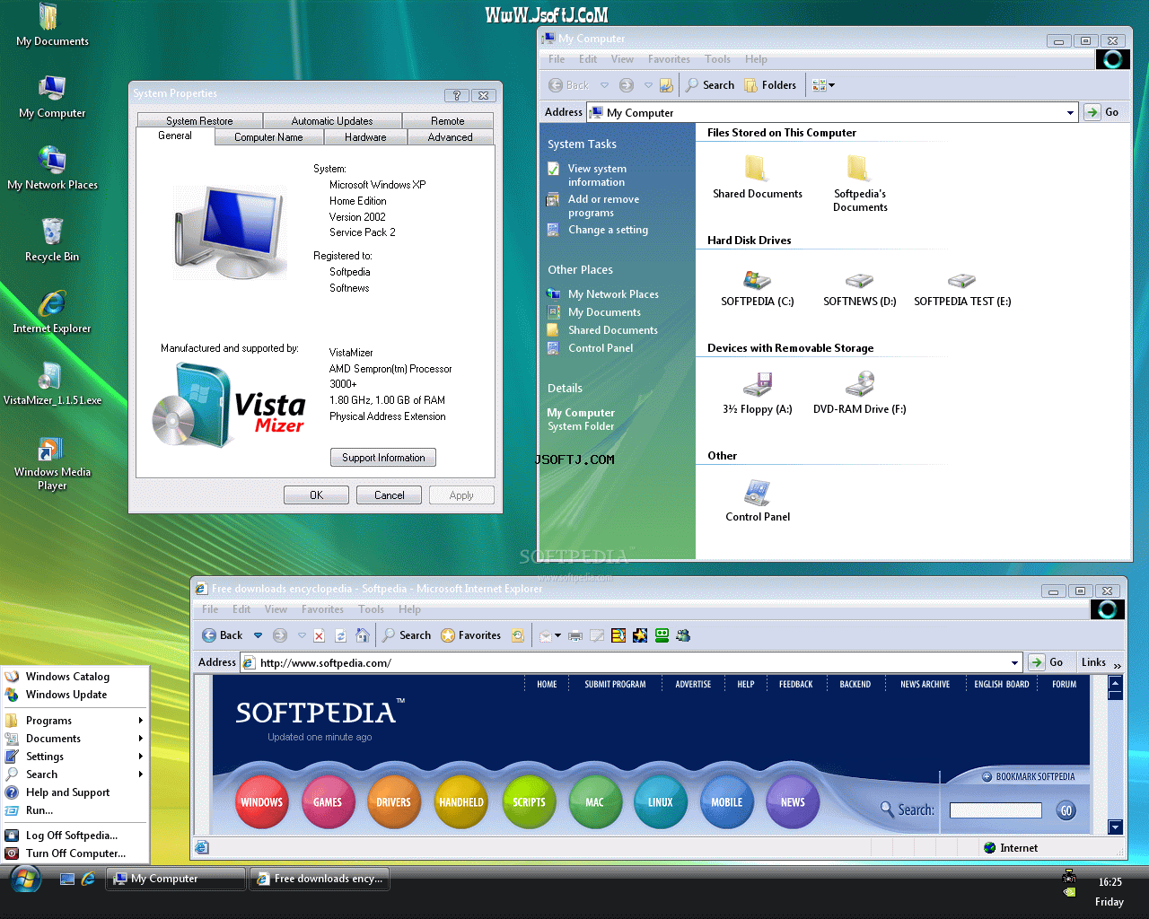 VistaMizer ثيم فيستا Vista لـ اكس بي XP