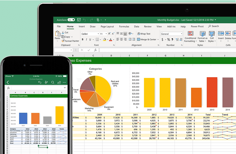 مميزات Microsoft Excel