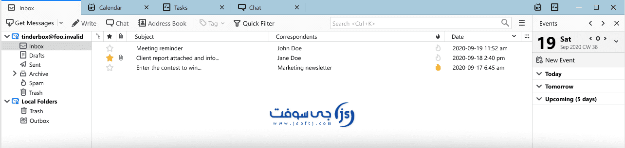 Mozilla Thunderbird عميل ادارة جميع ايميلاتك