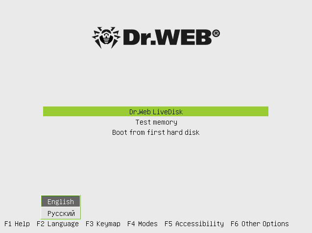 برنامج Dr.Web LiveCD