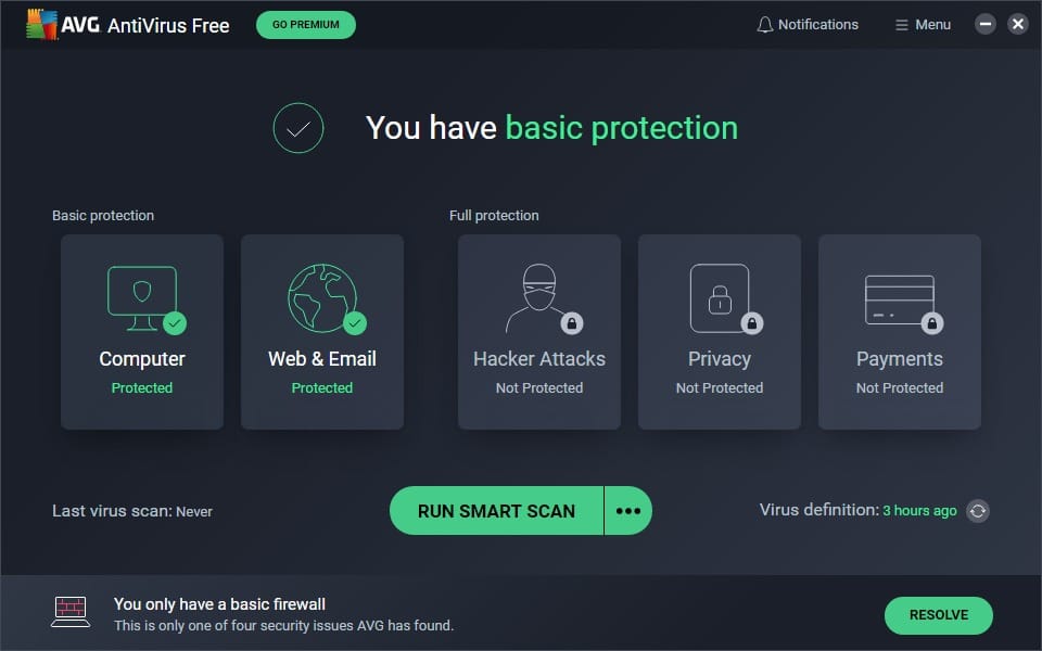 برنامج AVG AntiVirus Free 2023