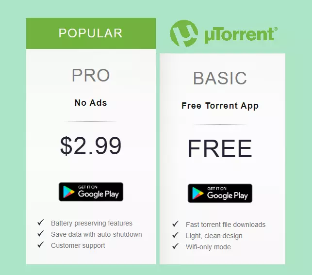 شراء تطبيق µTorrent Android